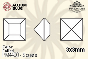 PREMIUM CRYSTAL Square Fancy Stone 3x3mm Siam F