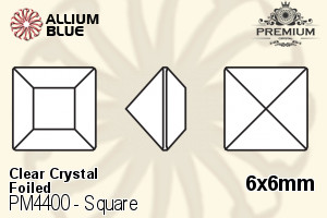 PREMIUM CRYSTAL Square Fancy Stone 6x6mm Crystal F