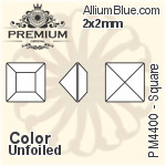 PREMIUM Square Fancy Stone (PM4400) 2x2mm - Color Unfoiled