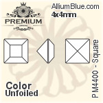 PREMIUM Square Fancy Stone (PM4400) 4x4mm - Color With Foiling