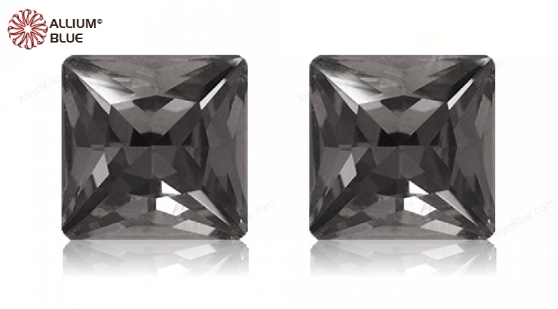 PREMIUM CRYSTAL Princess Square Fancy Stone 10mm Black Diamond F