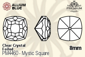 PREMIUM CRYSTAL Mystic Square Fancy Stone 8mm Crystal F