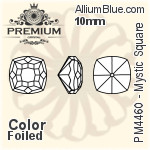 PREMIUM Mystic Square Fancy Stone (PM4460) 8mm - Crystal Effect With Foiling