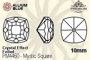 PREMIUM CRYSTAL Mystic Square Fancy Stone 10mm Crystal Moonlight F