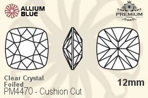 PREMIUM CRYSTAL Cushion Cut Fancy Stone 12mm Crystal F