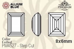 PREMIUM CRYSTAL Step Cut Fancy Stone 8x6mm Light Rose F