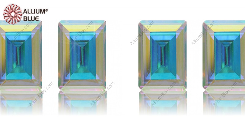 PREMIUM CRYSTAL Step Cut Fancy Stone 14x10mm Crystal Aurore Boreale F