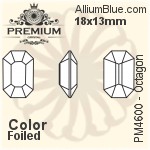 PREMIUM Cushion Cut Fancy Stone (PM4470) 8mm - Crystal Effect With Foiling