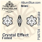 PREMIUM Snowflake Fancy Stone (PM4704) 8mm - Crystal Effect Unfoiled