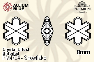 PREMIUM CRYSTAL Snowflake Fancy Stone 8mm Crystal Shimmer