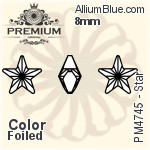 PREMIUM Star Fancy Stone (PM4745) 8mm - Color With Foiling