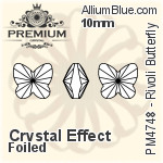 PREMIUM Rivoli Butterfly Fancy Stone (PM4748) 5mm - Crystal Effect With Foiling