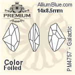 PREMIUM Round Rose Flat Back (PM2000) SS16 - Clear Crystal With Foiling