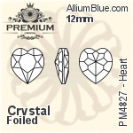 PREMIUM Heart Fancy Stone (PM4827) 14mm - Color With Foiling