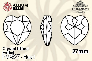 PREMIUM CRYSTAL Heart Fancy Stone 27mm Crystal Vitrail Light F