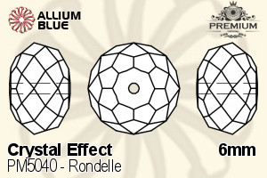 PREMIUM CRYSTAL Rondelle Bead 6mm Crystal Aurore Boreale