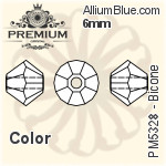 プレミアム Bicone ビーズ (PM5328) 6mm - カラー