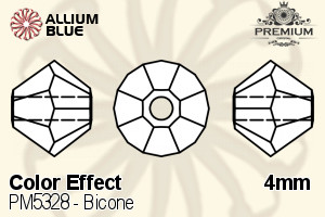 PREMIUM CRYSTAL Bicone Bead 4mm Light Siam AB