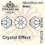 PREMIUM Bicone Bead (PM5328) 5mm - Clear Crystal