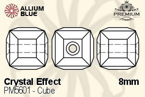 PREMIUM CRYSTAL Cube Bead 8mm Crystal Shimmer