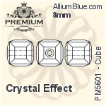 プレミアム Cube ビーズ (PM5601) 8mm - クリスタル エフェクト
