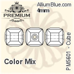 PREMIUM Cube Bead (PM5601) 4mm - Color Mix