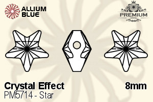 PREMIUM CRYSTAL Star Bead 8mm Crystal Aurore Boreale