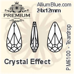 PREMIUM Teardrop Pendant (PM6100) 24x12mm - Clear Crystal