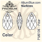 PREMIUM Pear Pendant (PM6106) 16x9mm - Color