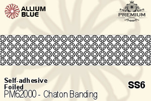 PREMIUM Chaton Banding (PM62000) 15mm - Self-adhesive With SS6 Stones