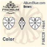 PREMIUM Heart Pendant (PM6228) 8mm - Color