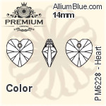 PREMIUM Heart Pendant (PM6228) 14mm - Color