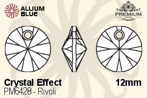 PREMIUM CRYSTAL Rivoli Pendant 12mm Crystal Silver Night