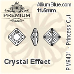 PREMIUM Princess Cut Pendant (PM6431) 11.5mm - Crystal Effect