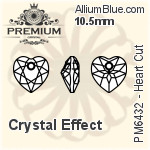 PREMIUM Heart Cut Pendant (PM6432) 10.5mm - Crystal Effect