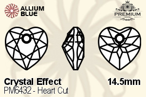 PREMIUM CRYSTAL Heart Cut Pendant 14.5mm Crystal Violet Blue