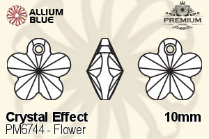 PREMIUM CRYSTAL Flower Pendant 10mm Crystal Heliotrope