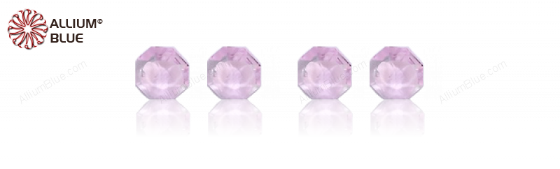 PREMIUM CRYSTAL Octagon 2-Hole Pendant 14mm Pink