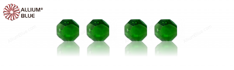 PREMIUM CRYSTAL Octagon 2-Hole Pendant 14mm Medium Green