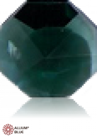 PREMIUM CRYSTAL Octagon 2-Hole Pendant 14mm Deep Peacock Blue