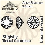PREMIUM Moissanite Round Brilliant Cut (PM9010) 9.5mm - Slightly Tinted Colorless