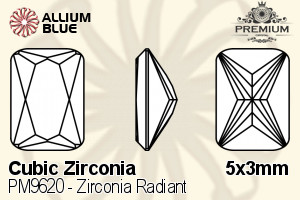 PREMIUM CRYSTAL Zirconia Radiant 5x3mm Zirconia Rhodolite