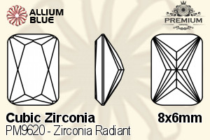 PREMIUM CRYSTAL Zirconia Radiant 8x6mm Zirconia Olive Yellow