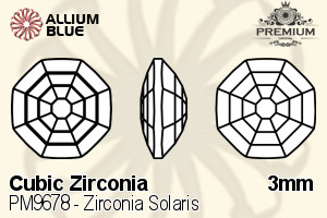 PREMIUM CRYSTAL Zirconia Solaris 3mm Zirconia White