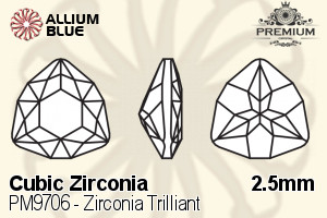PREMIUM CRYSTAL Zirconia Trilliant 2.5mm Zirconia Orange