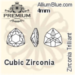 PREMIUM Zirconia Trilliant (PM9706) 7mm - Cubic Zirconia