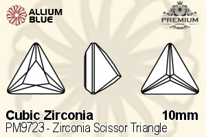 PREMIUM CRYSTAL Zirconia Scissor Triangle 10mm Zirconia Pink