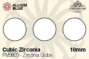 PREMIUM CRYSTAL Zirconia Globe 10mm Zirconia White