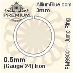 Jump Ring (PM99001) ⌀8mm - 0.9mm (Gauge 21) Brass