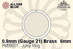 PREMIUM CRYSTAL Jump Ring 6mm Platinum Plated